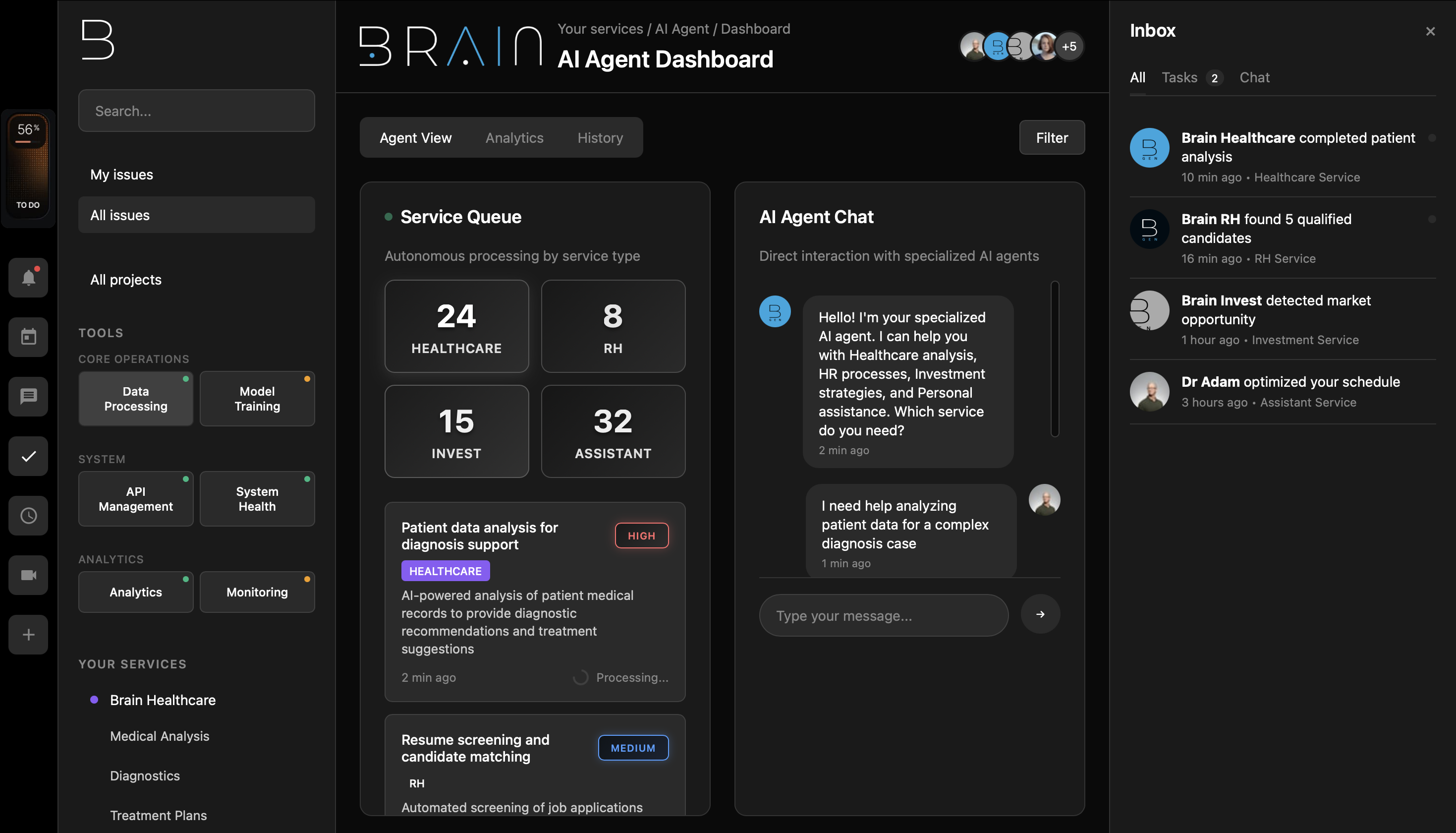 Brain AI Dashboard